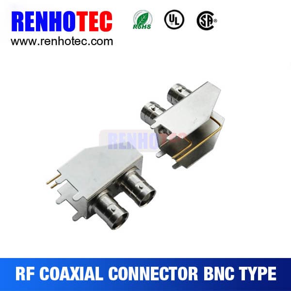 OEM Two BNC Jack connector with nickel plated